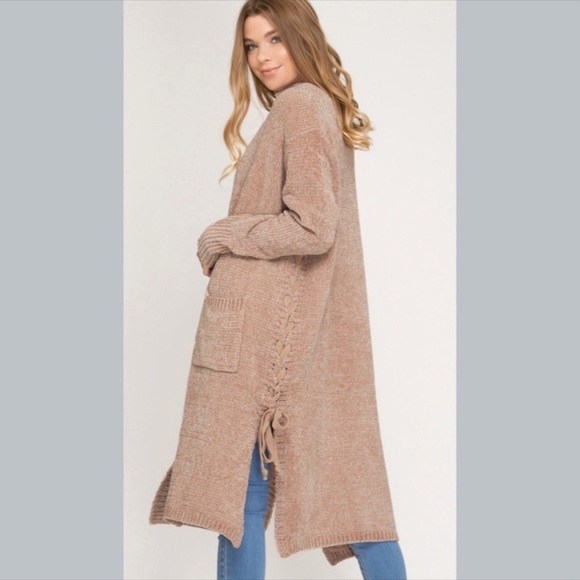 Last One โ๏ธ Chenille Cardigan Duster w Pockets - Picture 4 of 7